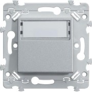 ess. BP porte-ét. 1O+1F Titane HAGER WE025T