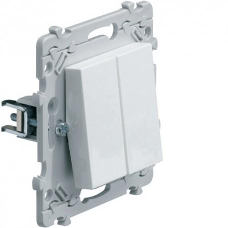 Essensya Double poussoir 1O+1F HAGER WE044
