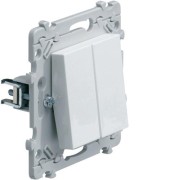 Essensya Double poussoir 1O+1F HAGER WE044
