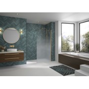 Paroi Solo Design 6mm 90 cm or brossé cosmos XL - KINEDO PA8261DCOXE 