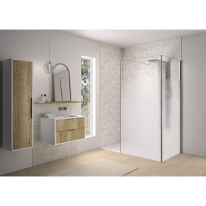 Renvoi d'angle Solo Design 70 cm inox brossé cosmos XL profilé à droite - KINEDO PA8280ICOXED 
