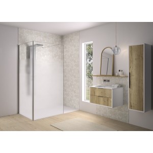 Renvoi d'angle Solo Design 70 cm inox brossé cosmos XL profilé à gauche - KINEDO PA8280ICOXEG 