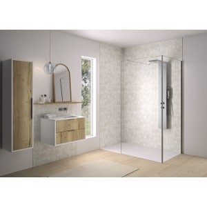 Renvoi d'angle Solo Design 70 cm inox brossé transparent - KINEDO PA8280ITNE 