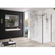 Renvoi d'angle Solo Design 70 cm noir mat cosmos XL profilé à droite - KINEDO PA8280NMCOXED 