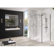 Renvoi d'angle Solo Design 70 cm noir mat transparent - KINEDO PA8280NMTNE 