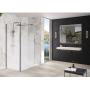 Renvoi d'angle Solo Design 80 cm noir mat cosmos XL profilé à gauche - KINEDO PA8281NMCOXEG 
