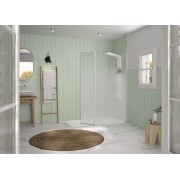 Volet pivotant 45cm pour Solo Design blanc grainé cosmos XL profilé à droite - KINEDO PA8290BGCOXED 