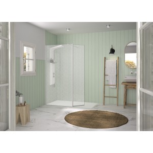 Volet pivotant 45cm pour Solo Design blanc grainé tissage - KINEDO PA8290BGTSGE 