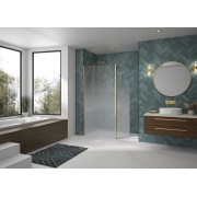 Volet pivotant 45cm pour Solo Design or brossé cosmos XL profilé à gauche - KINEDO PA8290DCOXEG 