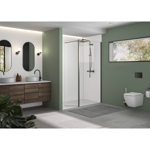 Volet pivotant 45cm pour Solo Design graphite brossé transparent - KINEDO PA8290GTNE 