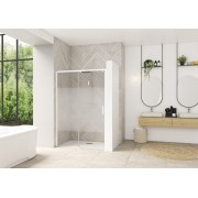 Paroi Smart Design C sans seuil 150 blanc cosmos fixe à gauche - KINEDO PA90122BCOEG 