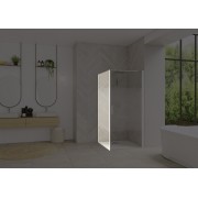 Paroi Smart Design Fixe ss seuil 100 blanc cosmos - KINEDO PA90156BCOE 