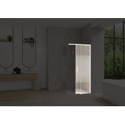 Paroi Smart Design AC ss seuil 100 blanc cosmos fixe à droite - KINEDO PA90166BCOED 