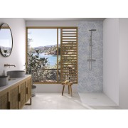 Panneau mural Kinewall Design 3 mm 150x250 faïence tissé bleu rosace - KINEDO PM1088 