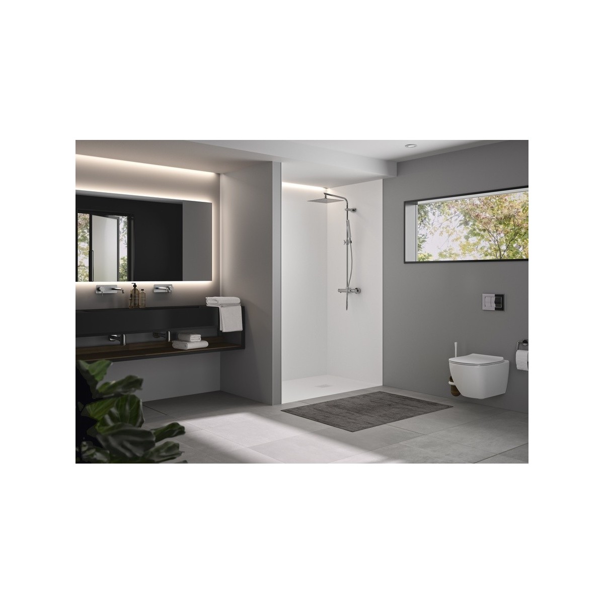 Panneau mural Kinewall Design 3 mm 100x202 blanc satiné - KINEDO PM561 