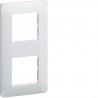 Ess. Plaque 2 postes 71 Blanc HAGER WE402