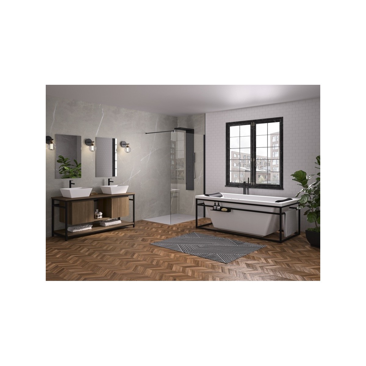 Panneau mural Kinewall Design 3 mm 100x202 subway - KINEDO PM570 