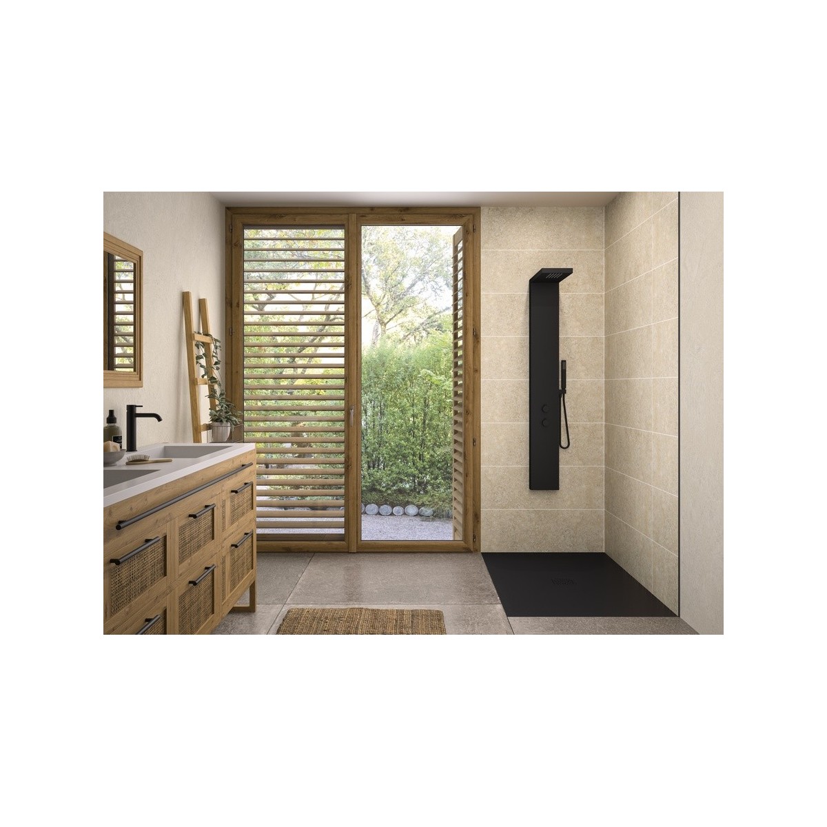 Panneau mural Kinewall Design 3 mm 100x202 travertin - KINEDO PM571 