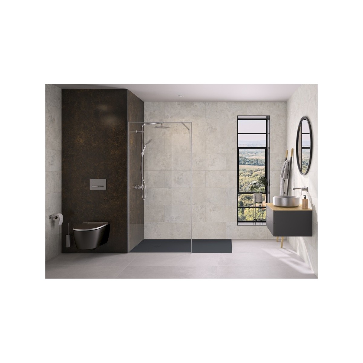 Panneau mural Kinewall Design 3 mm 100x202 faîence pierre - KINEDO PM579 