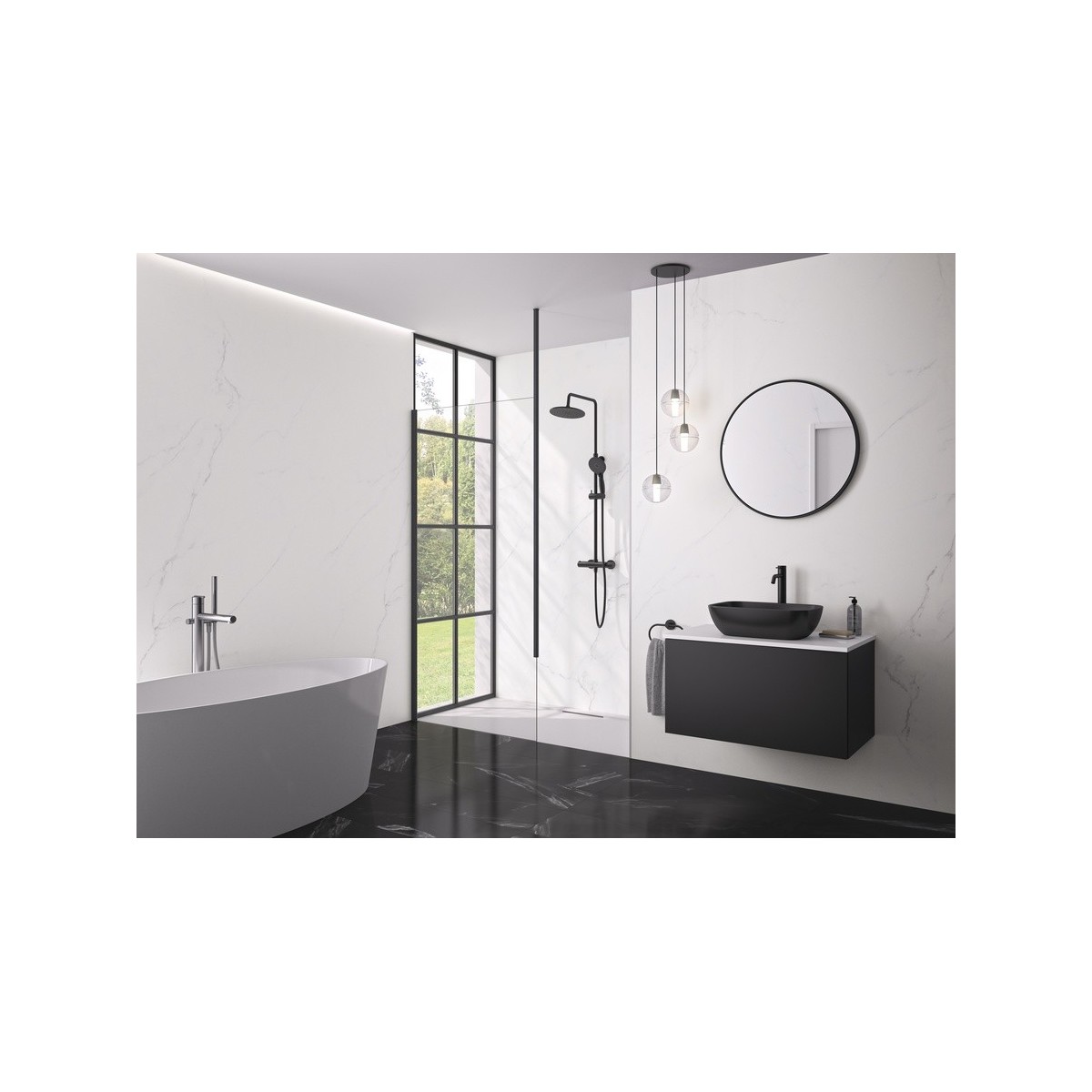 Panneau mural Kinewall Design 3 mm 100x202 marbre Iceberg - KINEDO PM580 