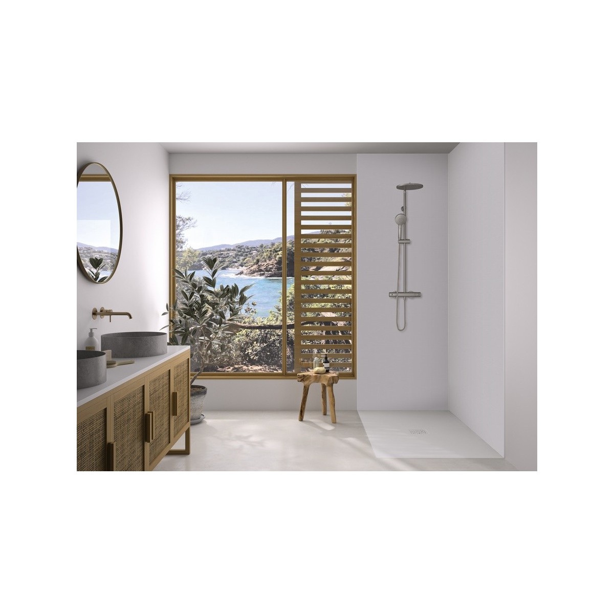 Panneau mural Kinewall Design 3 mm 100x202 faïence tissé blanc - KINEDO PM584 