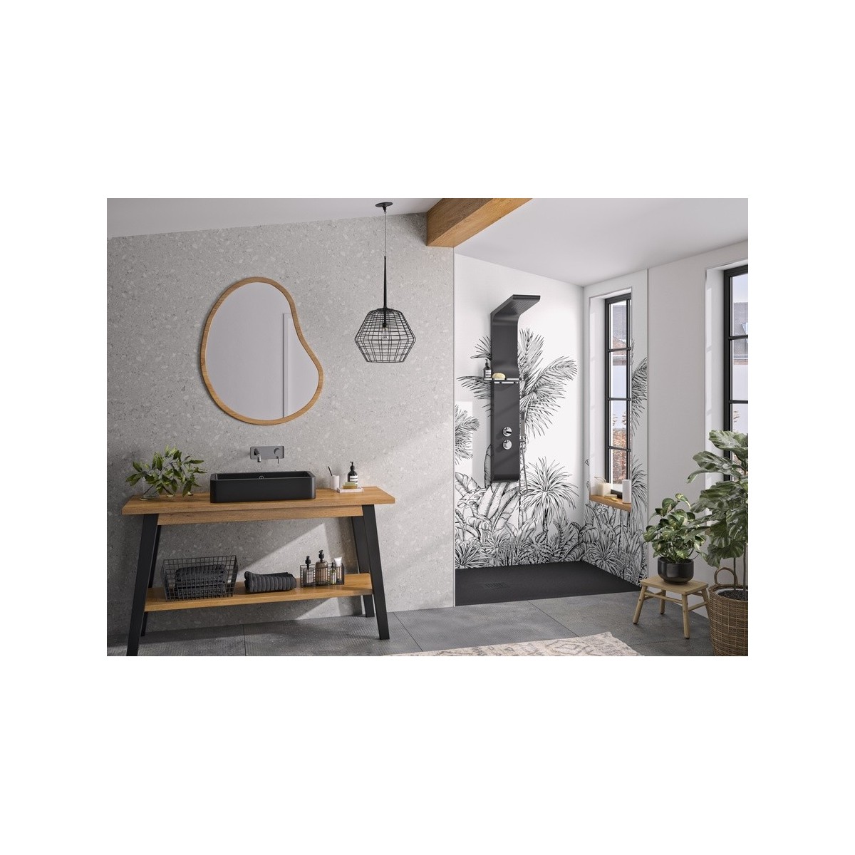 Panneau mural Kinewall Design 3 mm 125x250 palmier - KINEDO PM876 