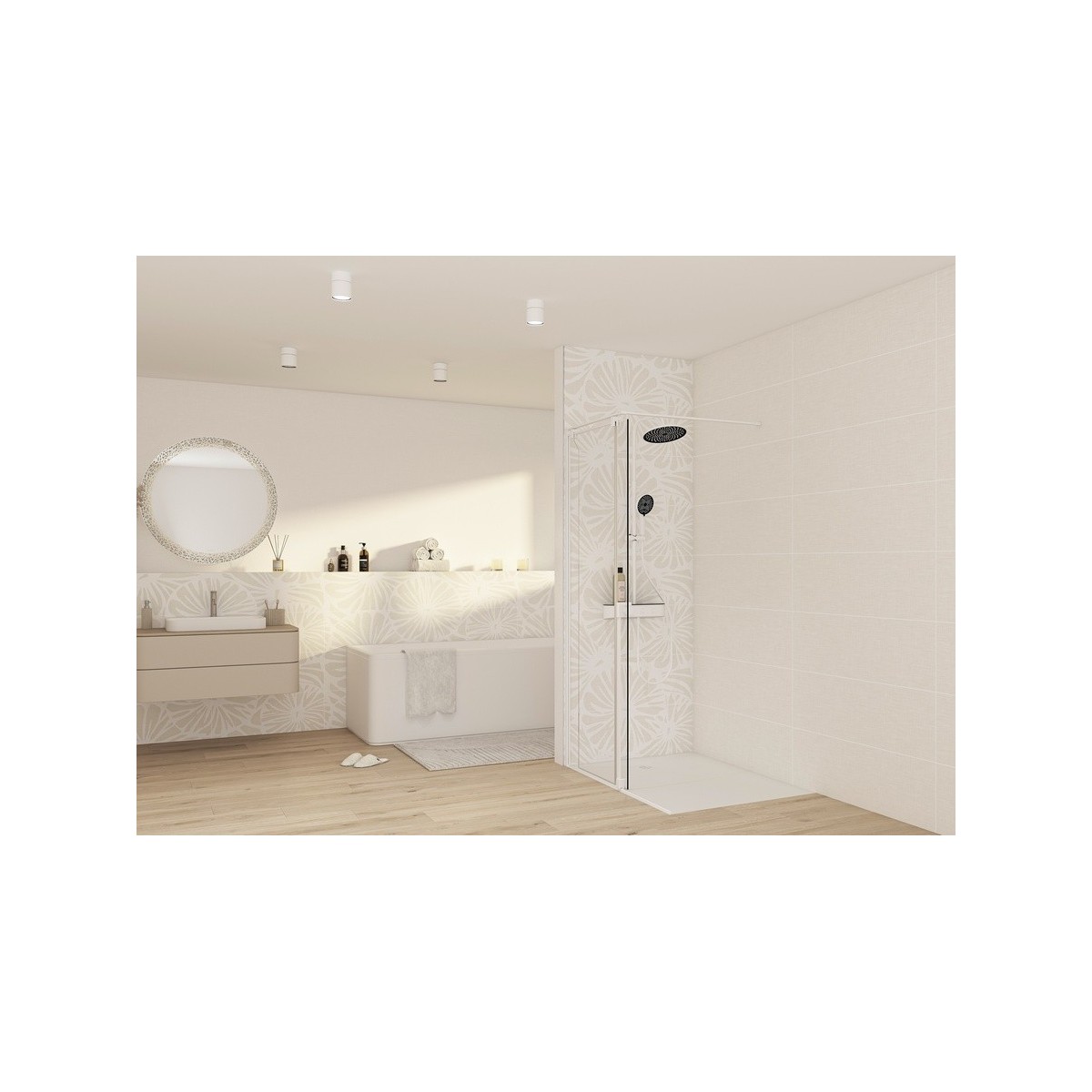 Panneau mural Kinewall Design 3 mm 125x250 faïence tissé lin - KINEDO PM886 