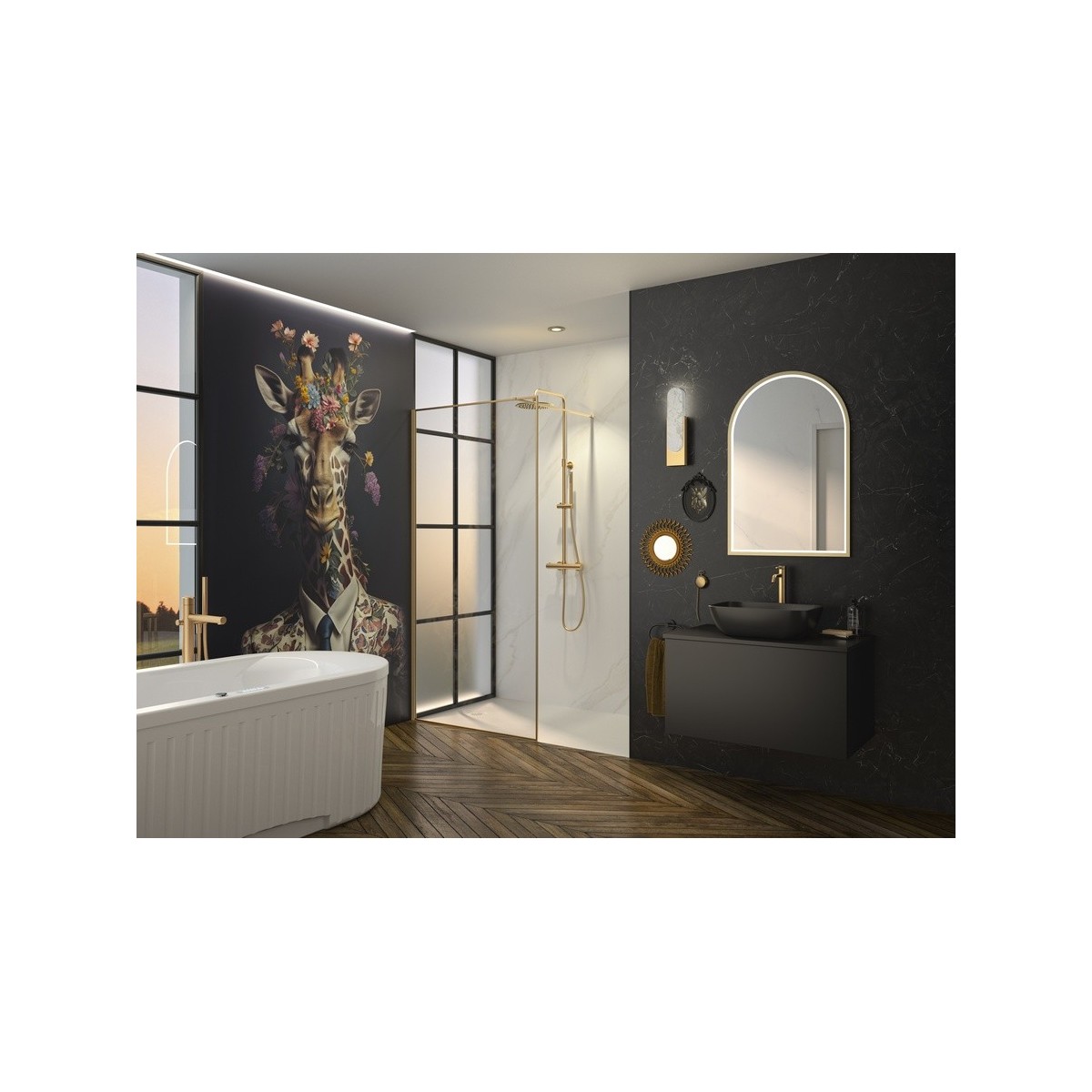 Panneau mural Kinewall Design 3 mm 150x202 Giraflor - KINEDO PM991 