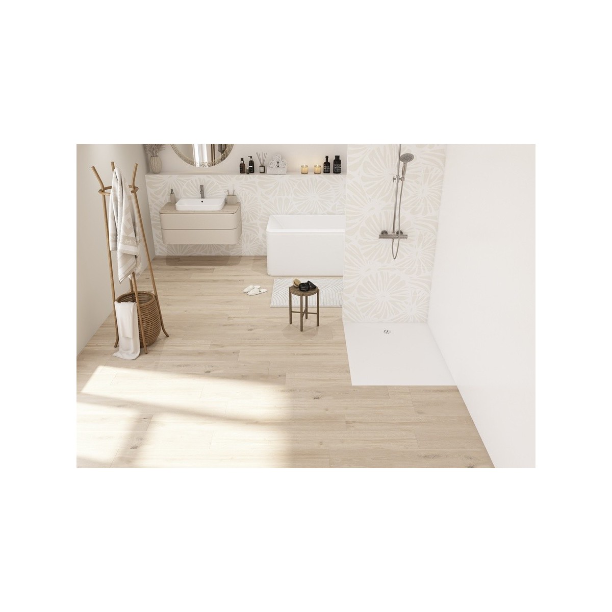 Receveur Kinesurf Nova en Biocryl et Biotec 125X95 blanc mat PN12 - KINEDO RD1255BM 