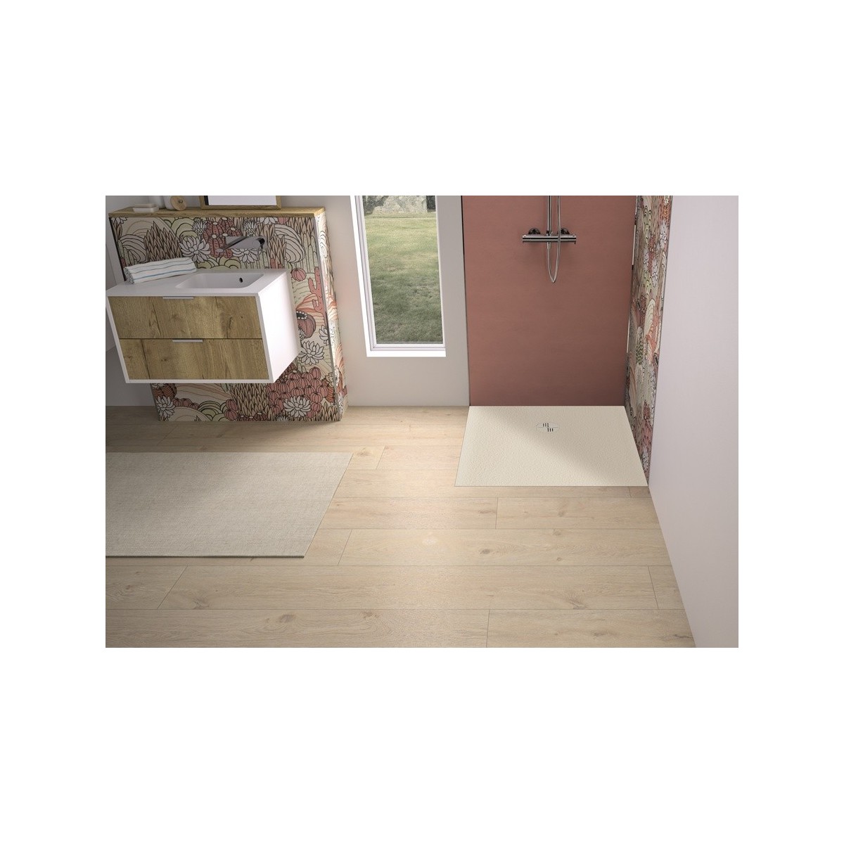 Receveur Kinemoon Evo 80x80 sable - KINEDO RD1620S 