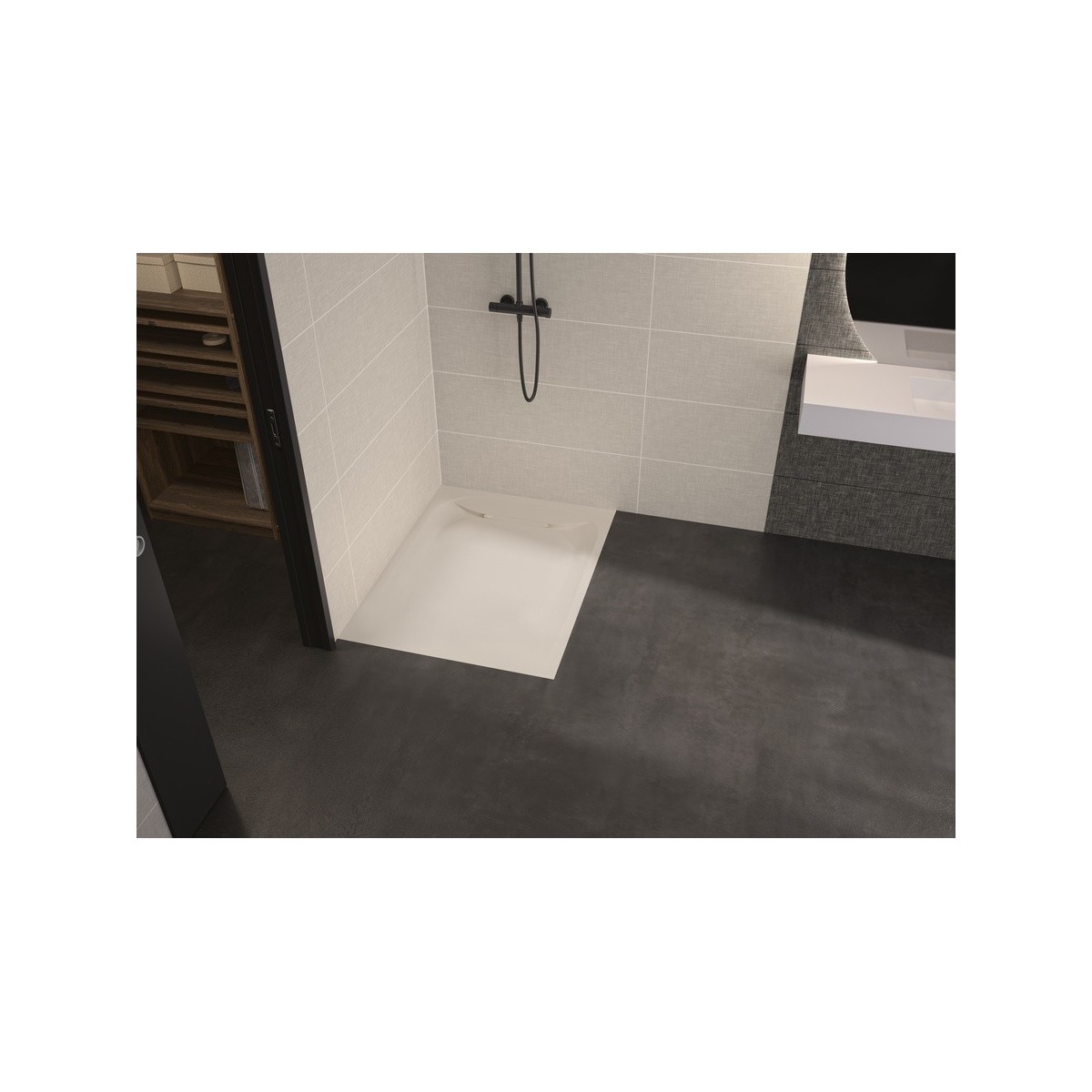 Receveur découpable Kinediva en Biolex extra plat 3,5cm PN12 Beige 120X90 - KINEDO RD185BE 