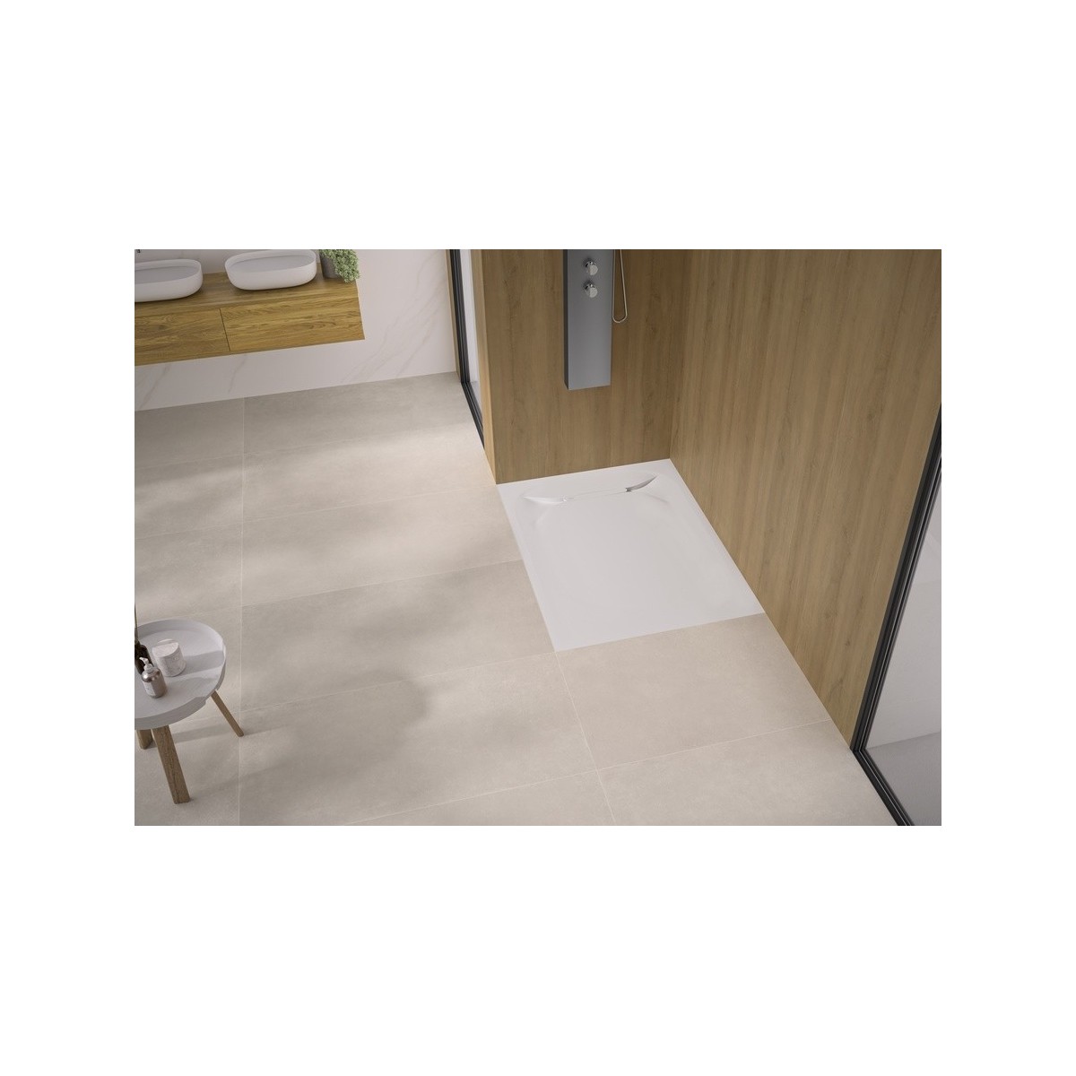 Receveur découpable Kinediva en Biolex extra plat 3,5cm PN18 blanc 140X100 - KINEDO RD189 