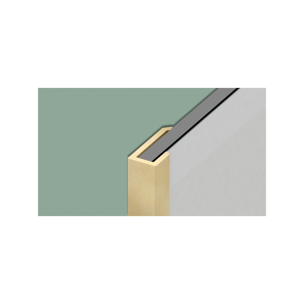 2x profilés en U or brossé pour extrémités Kinewall Design 202 cm - KINEDO KINWALL202UD 