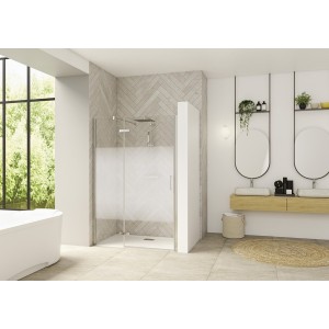 Paroi Smart Design P Charnières sans seuil 180 chromé cosmos gauche - KINEDO PA1420CCOEG 