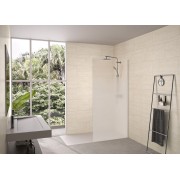 Paroi Solo 6+ verre 6mm cosmos XL 50 cm H200 cm blanc grainé - KINEDO PA2410BCOXE 