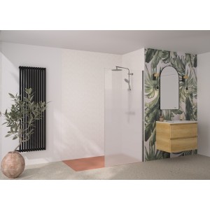 Paroi Solo 6+ verre 6mm cosmos XL 50 cm H200 cm chromé - KINEDO PA2410CCOXE 