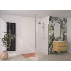 Paroi Solo 6+ verre 6mm cosmos XL 90 cm H200 cm chromé Mât - KINEDO PA2414CCOXEM 