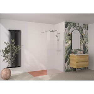 Paroi Solo 6+ verre 6mm cosmos XL 110 cm H200 cm chromé - KINEDO PA2416CCOXE 