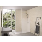 Paroi Solo 6+ verre 6mm cosmos XL 120 cm H200 cm blanc grainé Mât - KINEDO PA2417BCOXEM 