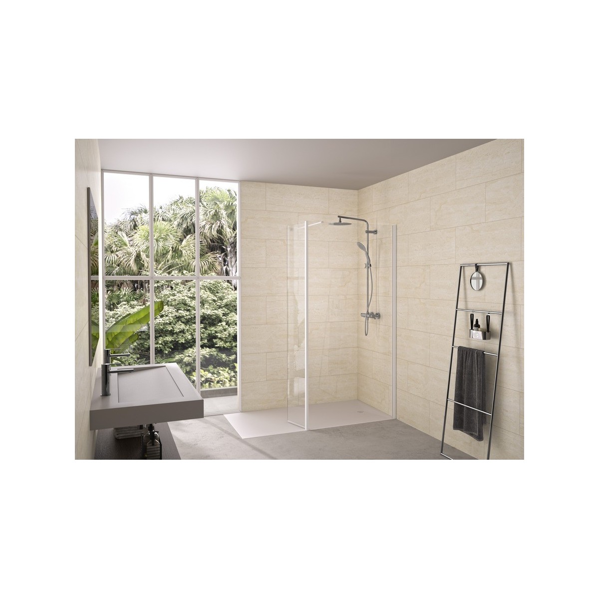 Volet pivotant 35cm pour Solo 6+ blanc grainé transparent - KINEDO PA2495BTNE 