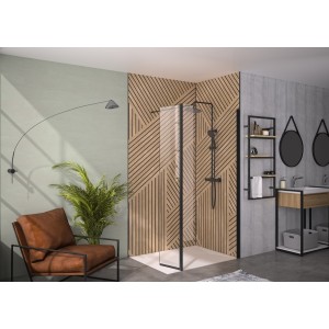 Volet pivotant 35cm pour Solo 6+ noir mat transparent - KINEDO PA2495NTNE 