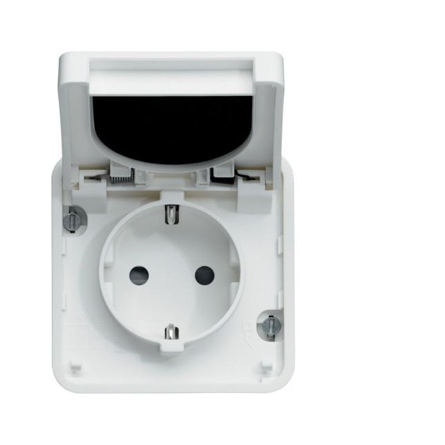 cubyko PC Schuko assoc. blanc HAGER WNA160B