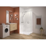 Accès d'angle Smart Express+ 6mm 80 cm H200 blanc - KINEDO PA2770BTNE 