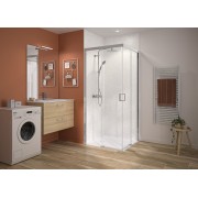 Accès d'angle Smart Express+ 6mm 80 cm H200 chromé - KINEDO PA2770CTNE 
