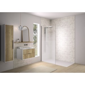 Paroi Solo Design 6mm 80 cm inox brossé cosmos XL - KINEDO PA8260ICOXE 