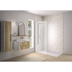 Paroi Solo Design 6mm 100 cm inox brossé tissage - KINEDO PA8262ITSGE 