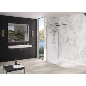 Paroi Solo Design 6mm 100 cm noir mat cosmos XL - KINEDO PA8262NMCOXE 
