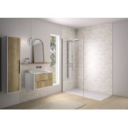 Paroi Solo Design 6mm 120 cm inox brossé transparent - KINEDO PA8263ITNE 