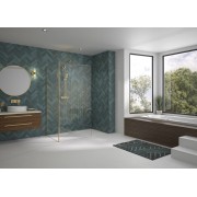 Renvoi d'angle Solo Design 70 cm or brossé art déco - KINEDO PA8280DARTE 