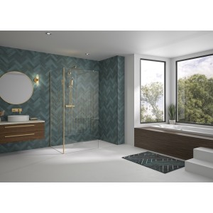 Renvoi d'angle Solo Design 70 cm or brossé art déco - KINEDO PA8280DARTE 